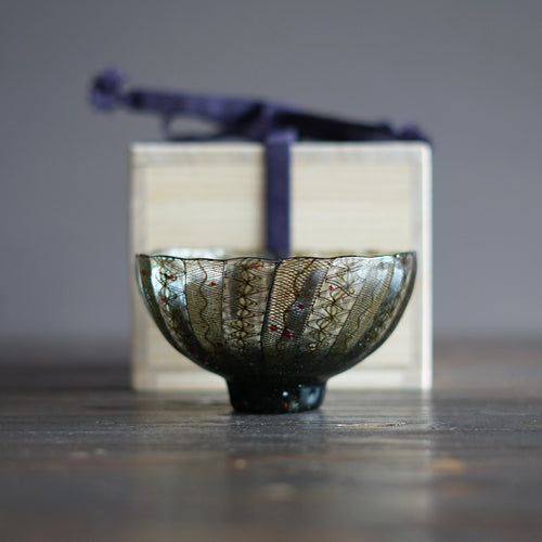 "Copper Leaf Godzilla" Tea Ceremony Bowl #U1