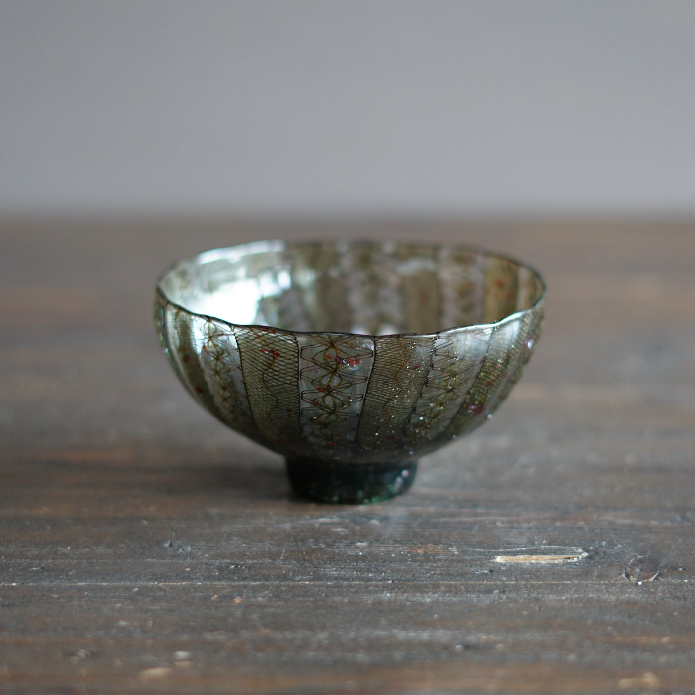 "Copper Leaf Godzilla" Tea Ceremony Bowl #U1