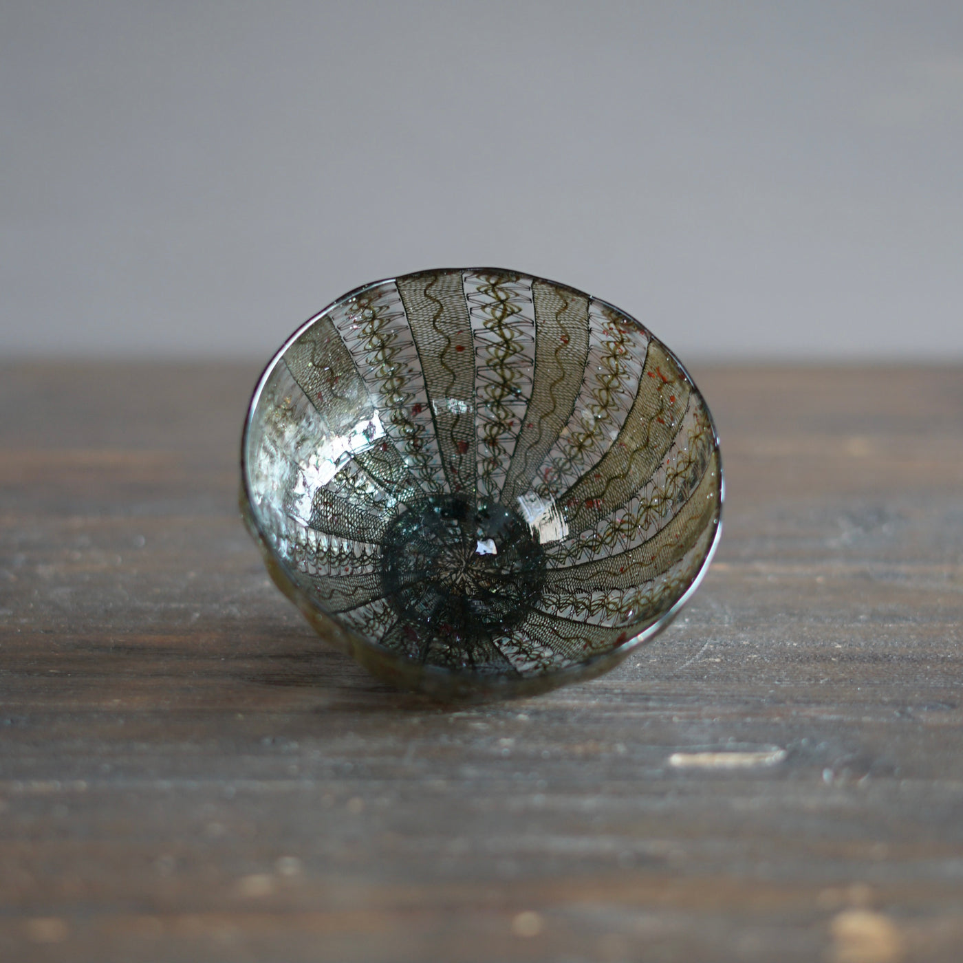 "Copper Leaf Godzilla" Tea Ceremony Bowl #U1